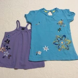 18-24m (4/$20) Pair of Summer Tops with Floral Appliqués by Gap